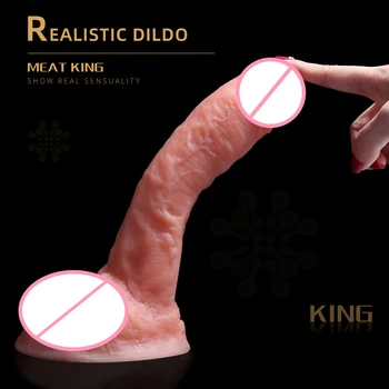 ZINI Realistické Dildo Double-Layer Silikónové Žena Masturbators Skutočnej Pokožke Pocit Dick Erotické Penis Sexuálne Hračky Pre Ženy