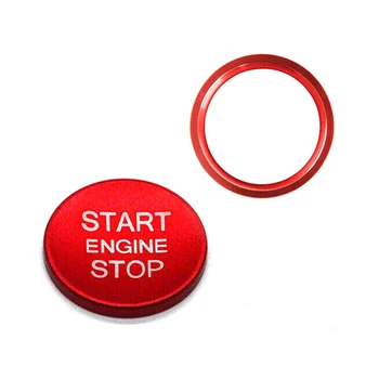 Červené/Modré Auto Motor Štart Krúžok Decaration Kryt Výbava Hliníkovej Zliatiny Pre Audi A4 A5 A6 A7 A8, Q5, atď.