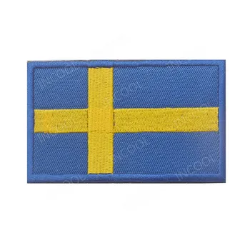 Švédsko, Nórsko, Dánsko, Island Fínsko Švajčiarsko Národnej Vlajky Vyšívané Reflexné Škvrny Výšivky Odznaky, Vlajky Európy