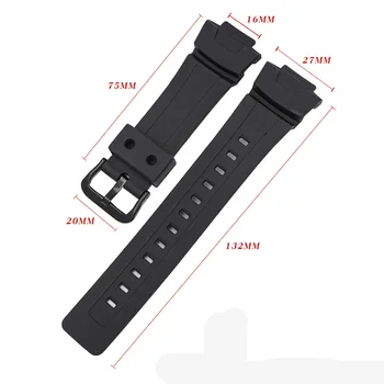 Živica Watchband pre Casio G-SHOCK G100 G-200 G-101 G-2310 G-2300 Náramok Silikónové Hodinky Band Náramok na Zápästie